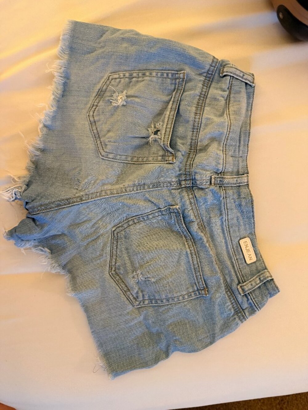 Eleven Distressed Denim Cutoff Shorts - Medium